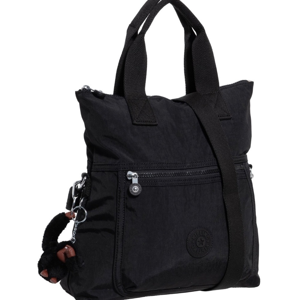 Kipling Eleva Black Nylon Tote Bag